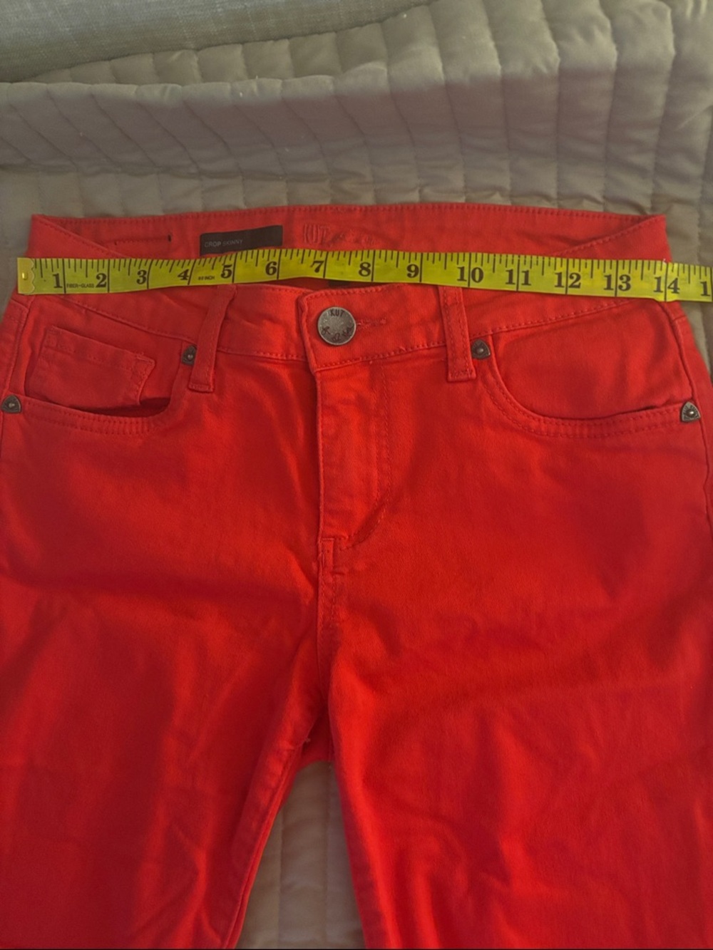 Kut from the Kloth Vibrant Red Cropped Jeans - Picture 5 of 6
